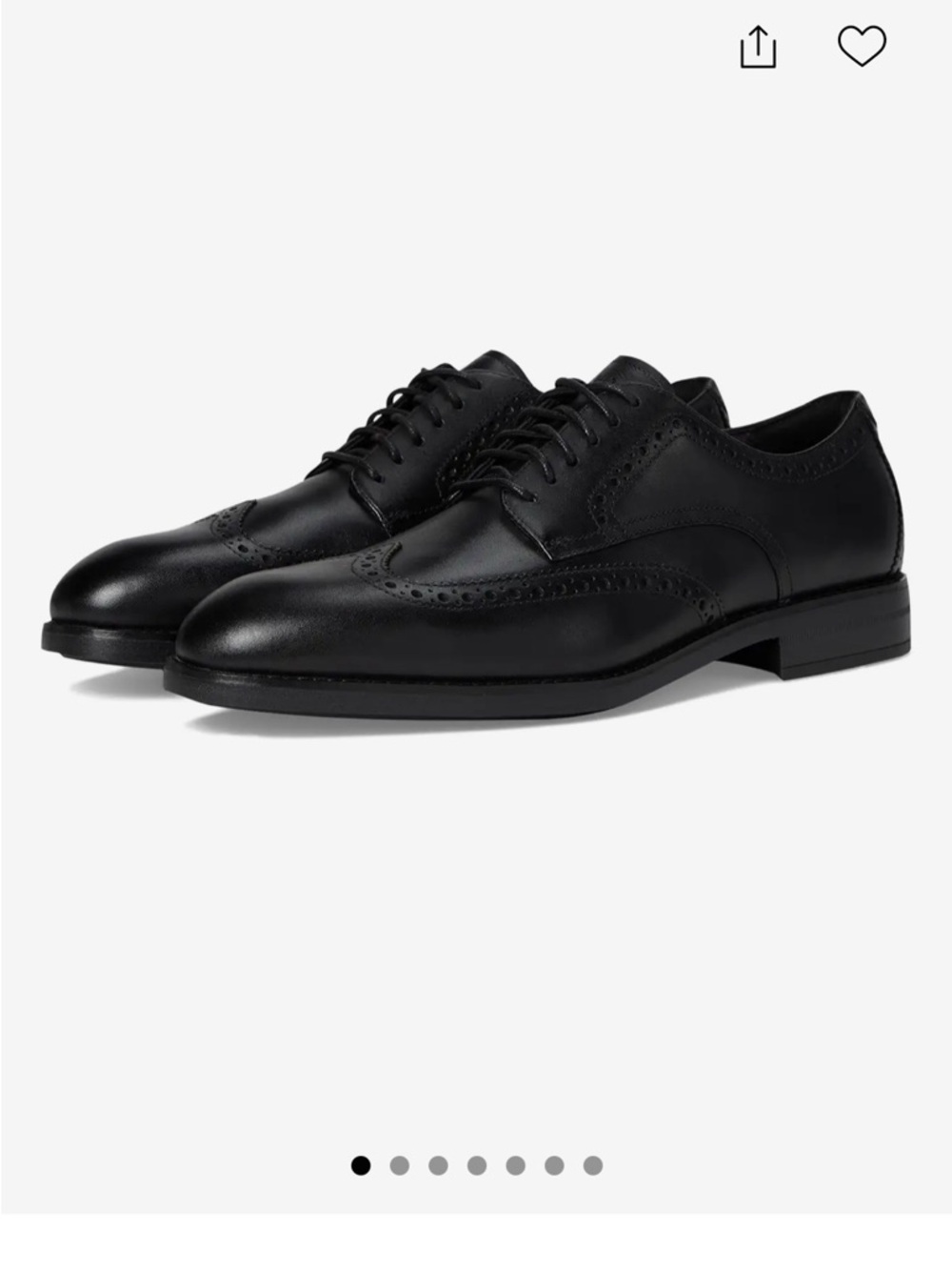 Cole Haan Men's Black Leather Wingtip Oxford Dress Shoes GRAND 360